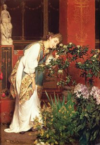 En el Peristilo, 1866 de Lawrence Alma Tadema